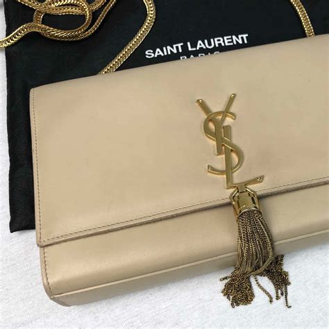 ysl kate tassel bag powder gold croc medium|Kate Handbags Collection for Women .